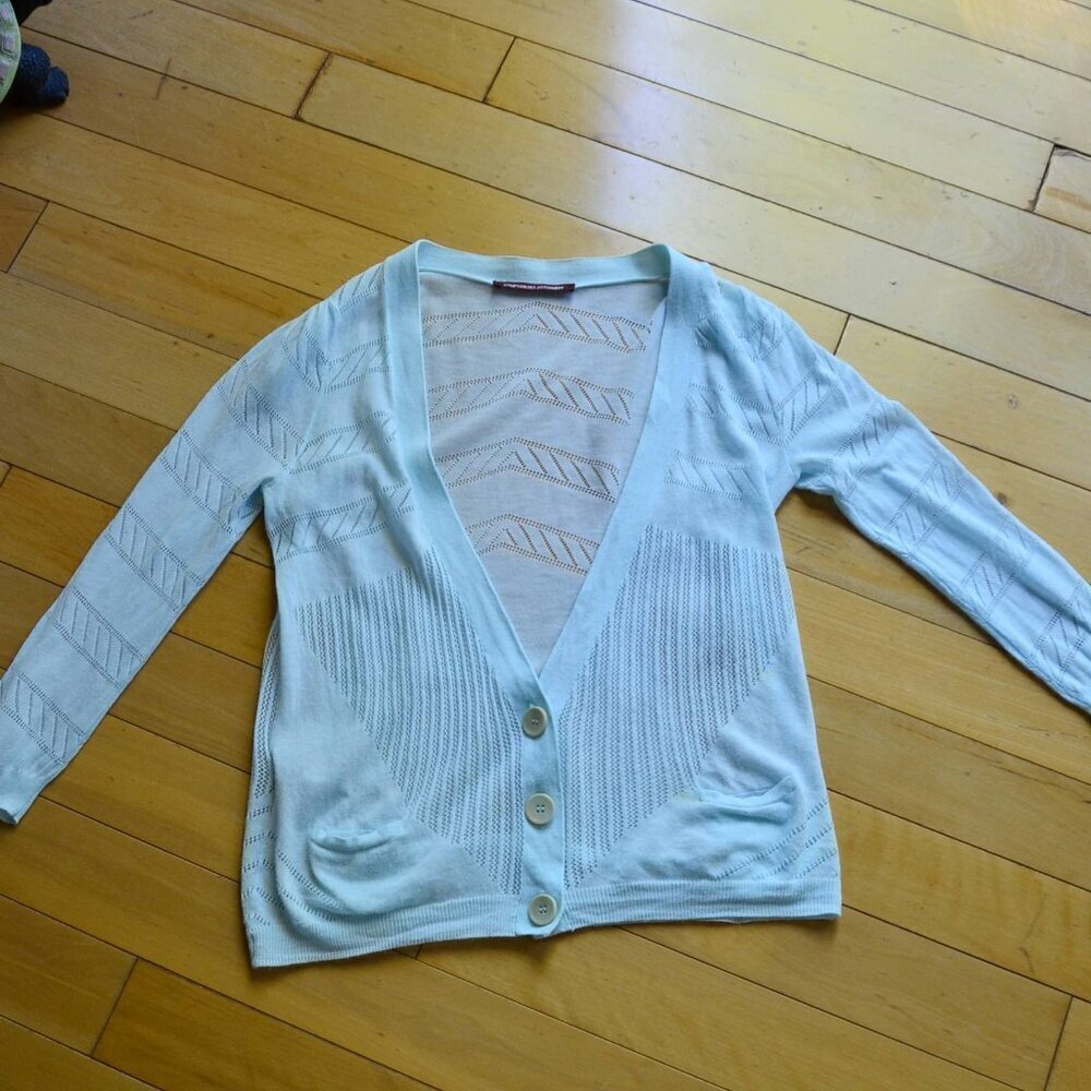 Comptoir Des Cotonniers Crochet Cutout Cardigan Size XS